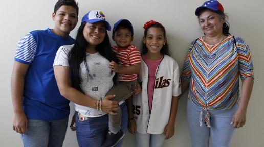 Familia venezolana en República Dominicana